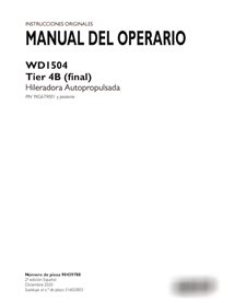 Manual del operador de la segadora hileradora Case WD1504 Tier 4b PIN YKG679001 (PDF) ES (90439788)