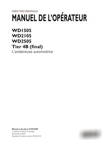 Case WD1505, WD2105, WD2505 windrower pdf operator's manual FR (91872409)