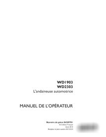 Case WD1903, WD2303 windrower pdf operator's manual FR (84309781)