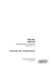 Case WD1903, WD2303 PIN YBG664601 - manual do operador da enfardadeira em PDF FR (84415449)