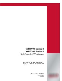 Manuel d'entretien PDF de l'andaineur Case WD1903, WD2303 Série II (47698331)