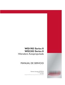 Manuel d'entretien PDF de l'andaineur Case WD1903, WD2303 Série II ES (47727512)