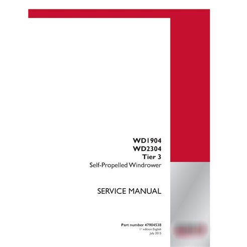 Case WD1904, WD2304 windrower pdf service manual  (47904538)