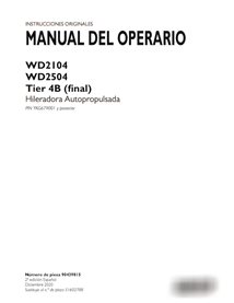 Manuel d'utilisation PDF de l'andaineuse Case WD2104, WD2504 PIN YKG679001 (90439815)