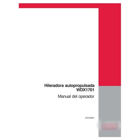 Case WDX1701 windrower pdf operator's manual ES (87015201)