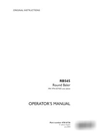 Manuel d'utilisation de la presse à balles Case RB565 PIN YFN187405 (pdf) (47816726)
