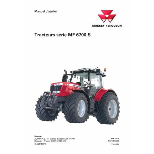 Tractor Massey Ferguson MF 6712 S, 6713 S, 6714 S, 6715 S, 6716 S, 6718 S pdf manual de servicio del taller FR - Massey Fergu...