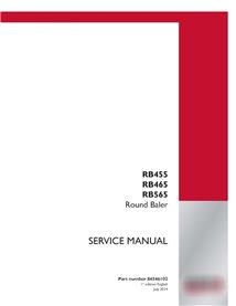 Manual de serviço em PDF da enfardadeira Case RB455, RB465, RB565 (84546102)