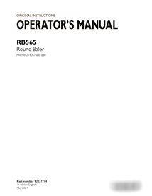 Case RB565 PIN YRN214067 baler pdf operator's manual  (92237714)