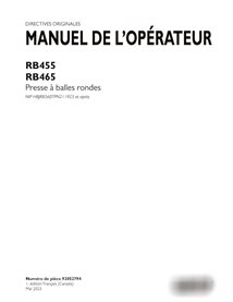 Manual do operador da enfardadeira Case RB455, RB465 PIN HBJRB560TPN211925 e posteriores em PDF FR (92052794)