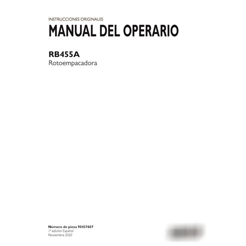 Case RB455A baler pdf operator's manual ES (90437607)