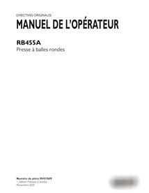 Manual do operador da enfardadeira Case RB455A em PDF ES (90437609)