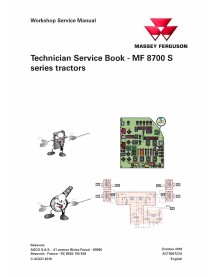 Massey Ferguson MF 8727 S, 8730 S, 8732 S, 8737 S, 8740 S trator pdf livro de serviço técnico - Massey Ferguson manuais - MF-...