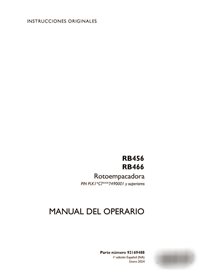 Case RB456, RB466 PIN 7490001- baler pdf operator's manual ES (92169488)