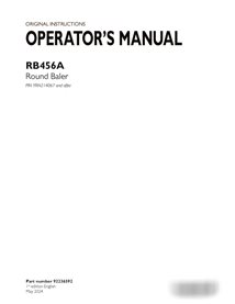 Case RB456A PIN YRN214067- baler pdf operator's manual  (92236592)