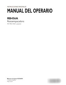 Case RB456A PIN YRN214067- baler pdf operator's manual ES (92236594)