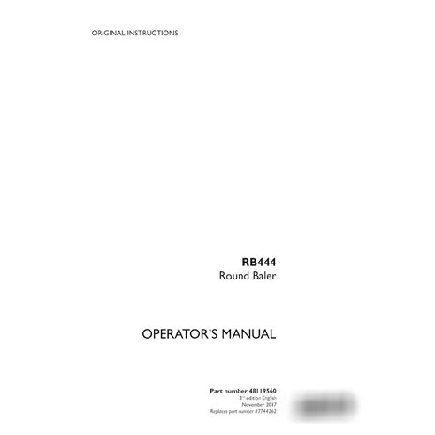 Manuel d'utilisation de la presse à balles Case RB444 (pdf) (48119560)