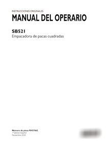 Case SB521 baler pdf operator's manual ES (90437662)