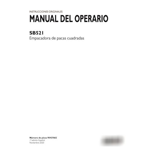 Case SB521 baler pdf operator's manual ES (90437662)