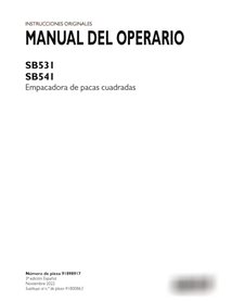 Manual del operador de la empacadora Case SB531, SB541 (PDF) ES (91898917)
