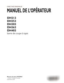 Manual do operador do cabeçalho Draper Case DH213, DH253, DH303, DH363, DH403 pdf FR (90439864)