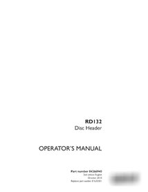 Manuel d'utilisation PDF de l'en-tête de disque Case RD132 (84266940)