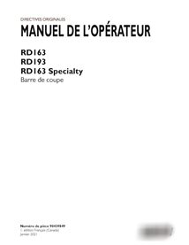 Case RD163, RD193, RD163 Special disc header pdf operator's manual FR (90439849)