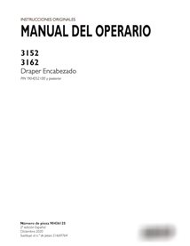Case 3152, 3162 PIN YKH052100- draper header pdf operator's manual  (90436125)