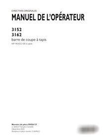 Manual do operador do cabeçalho Draper em PDF, caso 3152, 3162 PIN YKH052100 ES (90436127)