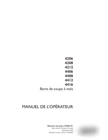Manual do operador do cabeçalho de milho Case 4206, 4208, 4212, 4406, 4408, 4412, 4416 pdf FR (47650191)