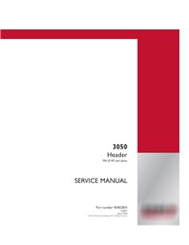 Manuel de service PDF de l'en-tête Case 3050 PIN 8190 (90402854)