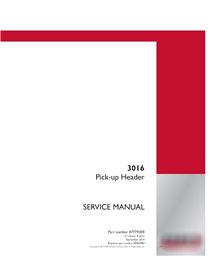 Manual de servicio en formato PDF del cabezal de recogida Case 3016 (47779309)