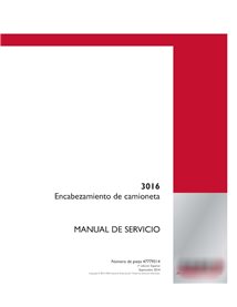 Manual de serviço em PDF do cabeçalho da captadora Case 3016 ES (47779314)