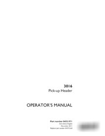 Caja 3016 PIN YDS036287 - Manual del operador del cabezal de recogida (PDF) (84551971)