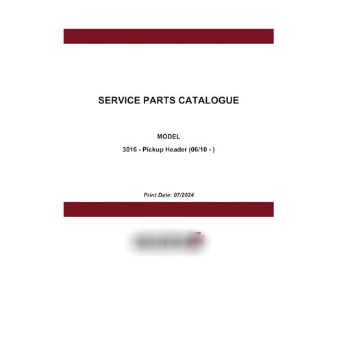 Case 3016 PIN YHS072001- pickup header pdf parts catalog  (551015002PC)
