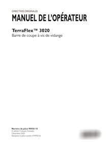 Manuel d'utilisation PDF de la tête de coupe à tarière Case TerraFlex 3020 FR (90436110)
