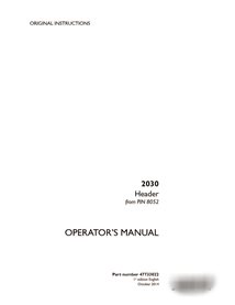 Manual del operador del encabezado PIN 8052 del caso 2030 (PDF, 47733022)