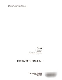 Boîtier 2030 PIN x8222001 - Manuel d'utilisation PDF d'en-tête (90496323)