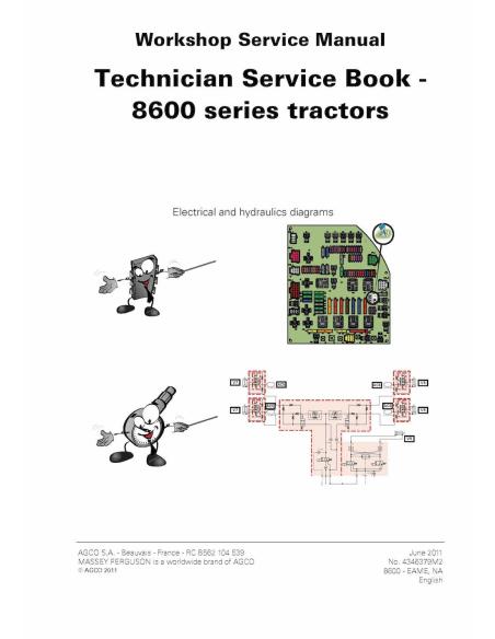 Massey Ferguson MF 8650, 8660, 8670, 8680, 8690 tractor pdf technical service book  - Massey Ferguson manuals - MF-4346379M2
