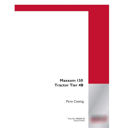 Catálogo de peças em PDF para trator Case Maxxum 150 Tier 4B (696049178)