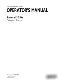Manuel d'utilisation du tracteur compact Case Farmall 25A (pdf) (92189884)