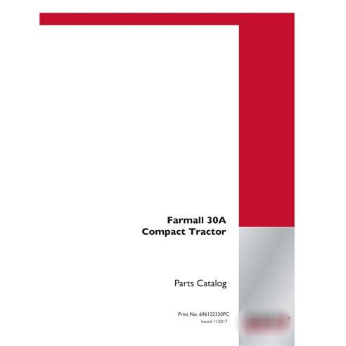 Catálogo de piezas en PDF del tractor compacto Case Farmall 30A (696122330PC)