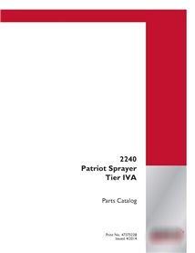 Catálogo de peças em PDF do pulverizador Case Patriot 2240 Tier 4A (47375228)