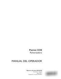 Manual del operador del pulverizador Case Patriot 3230 (PDF) ES (84539765)