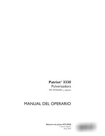 Manuel d'utilisation du pulvérisateur Case Patriot 3330 PIN YDT036001 (pdf ES (47519038))