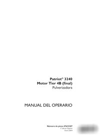 Manual do operador do pulverizador Case Patriot 3240 Tier 4B em PDF ES (47632307)
