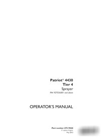 Case Patriot 4430 PIN YDT036001- sprayer pdf operator's manual  (47519044)
