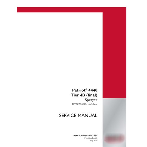 Case Patriot 4440 PIN YET040001- sprayer pdf service manual  (47703661)
