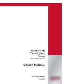 Manual de serviço em PDF do pulverizador Case Patriot 4440 PIN PIN YGT044001 (48068912)