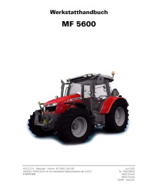 Massey Ferguson MF 5608, 5609, 5610, 5611, 5612, 5613 tracteur manuel de service d'atelier pdf DE - Massey Ferguson manuels